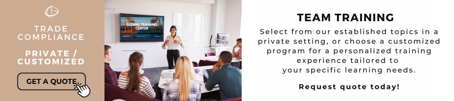 TEAM TRAINING - TRADE COMPLIANCE