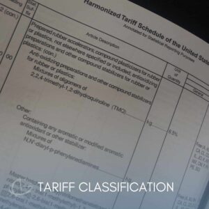 image of Tariff page from HTSUS