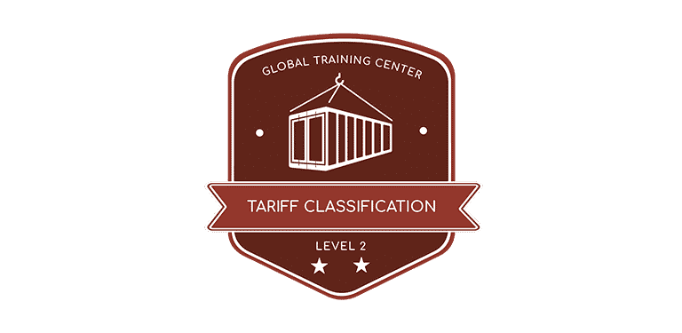 Digital badge for tariff classification course